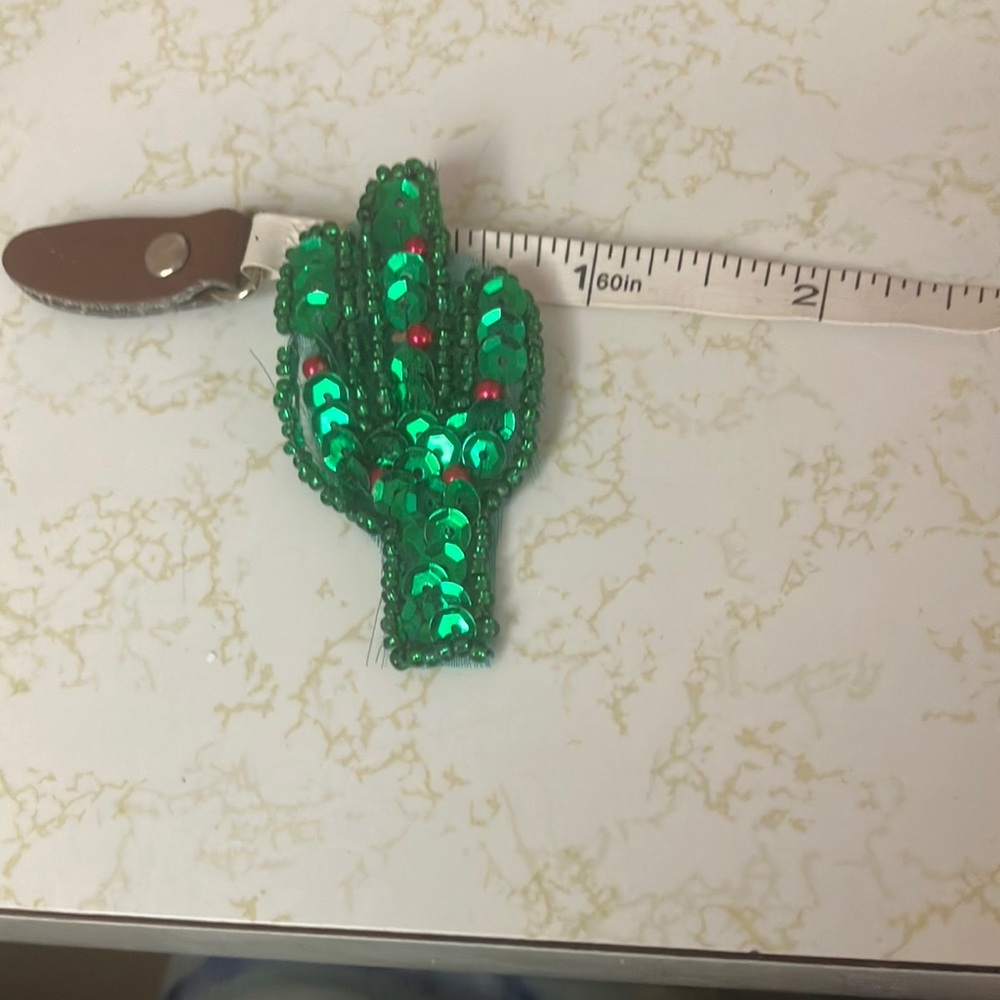 Sequin Cactus Brooch